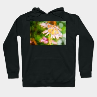 Monarch Butterfly on Cone Flower Hoodie